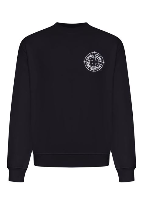 felpa 6100001 uomo nera STONE ISLAND | L1S15 6100001 S0283V0029